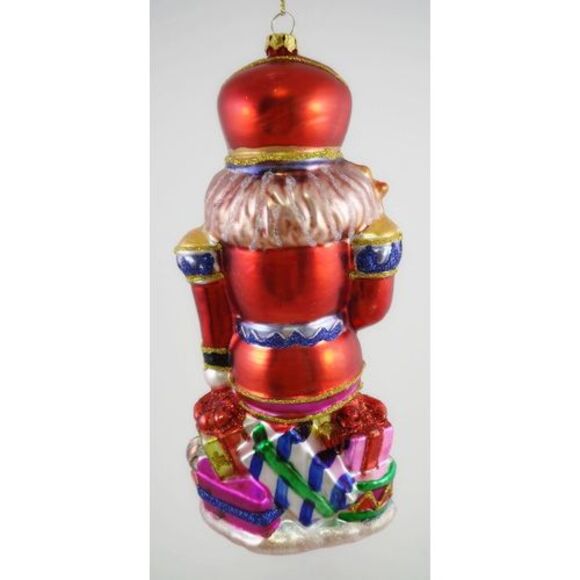 Festive Nutcracker Trimmed Holiday Tree Christmas Ornament Set of 2 - Picture 5 of 8